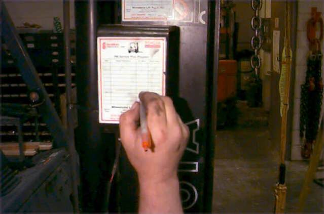 Inspect Maintenance Sticker When Buying Used Forklifts