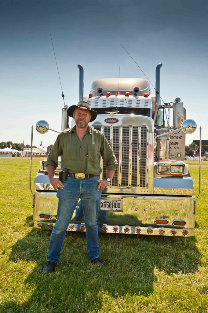 Alex Debogorski with Big Rig Truck