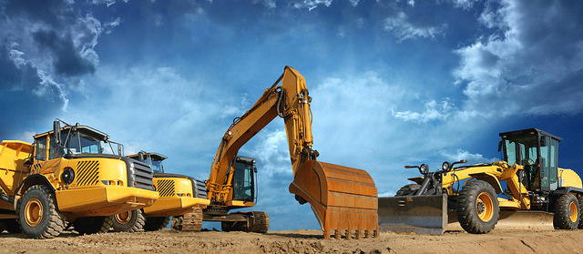Site with Construction Equipment